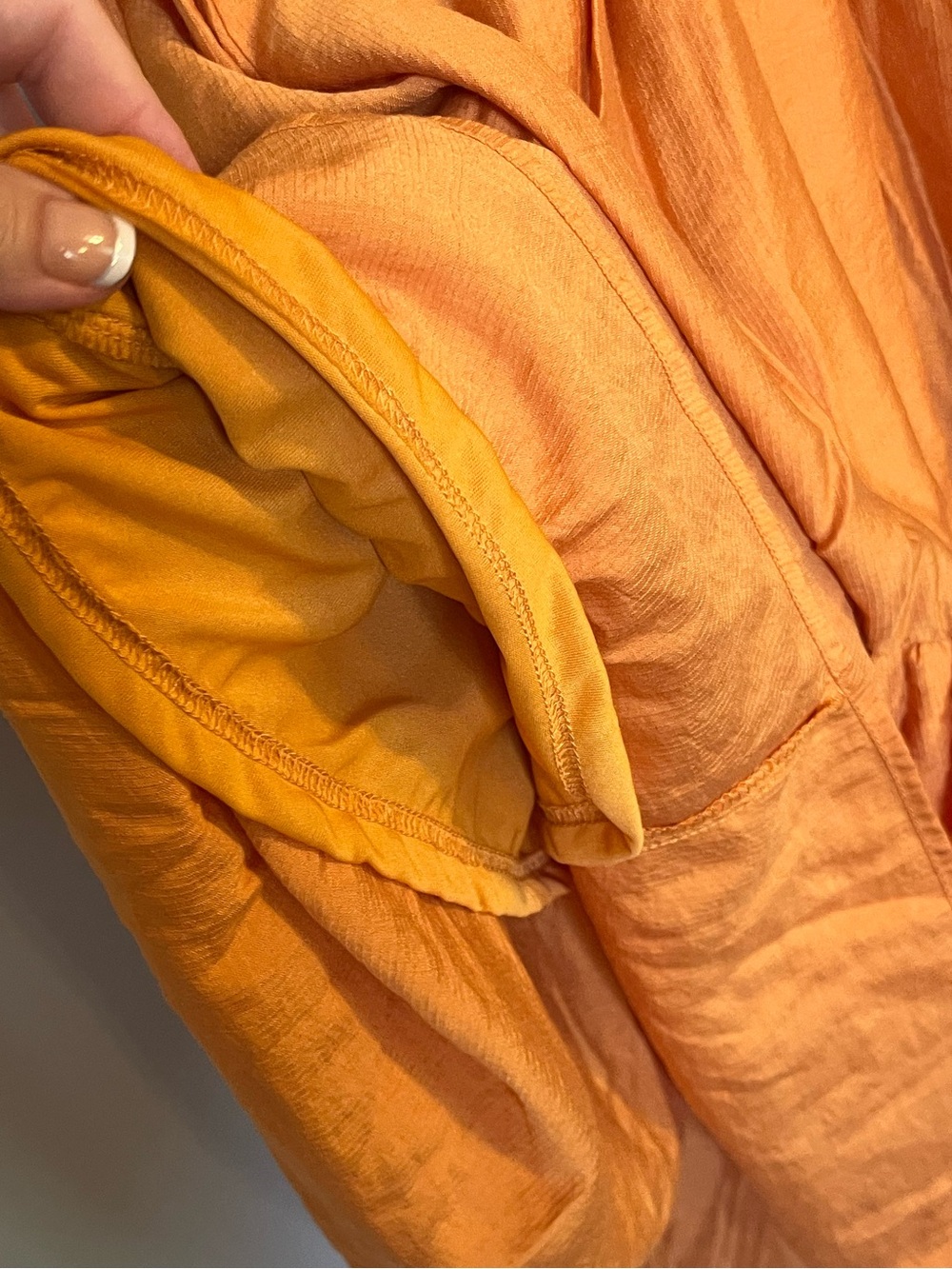 Anthropologie Moon River Smocked Maxi Dress XS Orange Boho Cottagecore Feminine - Picture 5 of 5